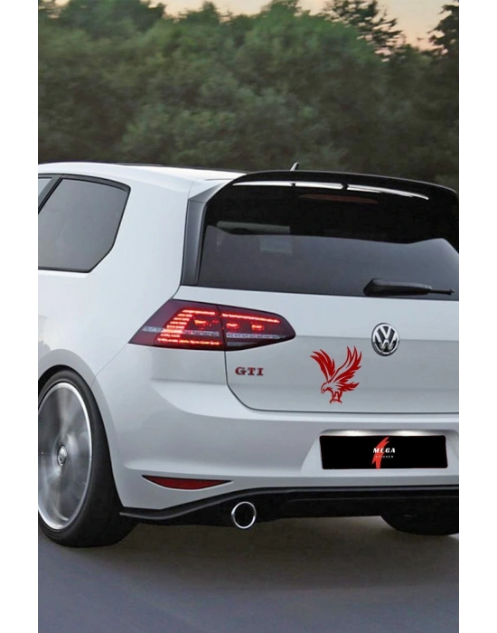 Uçan Kartal Oto Sticker, Motorsiklet Sticker, Kask Sticker 14x12 Cm