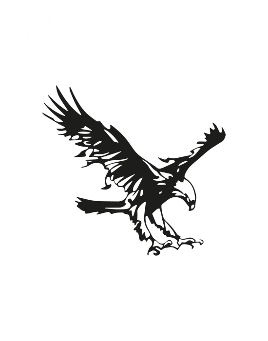 Uçan Kartal Oto Sticker, Motorsiklet Sticker, Kask Sticker 16 X 15 Cm