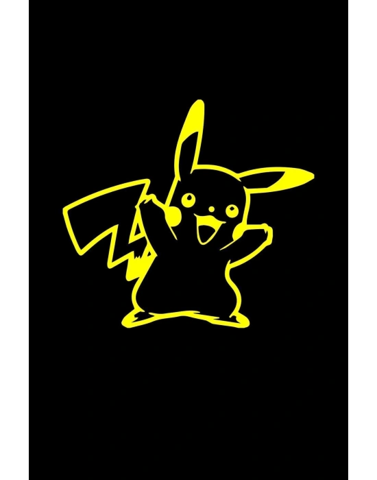 Pikachu Araba, Motorsiklet, Kask, Laptop, Cam Sticker 14x13 Cm