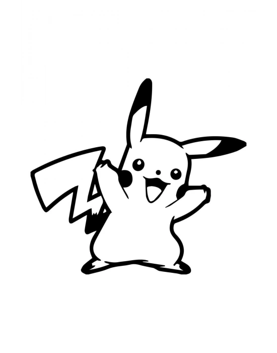 Pikachu Araba, Motorsiklet, Kask, Laptop, Cam Sticker 14x13 Cm