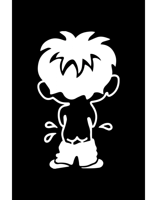 Çiş Yapan Çocuk Depo Kapağı Araba, Motorsiklet, Kask, Laptop, Cam Sticker 12x7 Cm