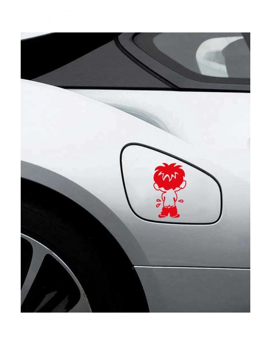 Çiş Yapan Çocuk Depo Kapağı Araba, Motorsiklet, Kask, Laptop, Cam Sticker 12x7 Cm