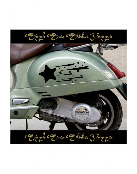 Yıldız Hız 25x13 2 Adet (SAĞ SOL) Depo Kapağı Araba Sticker Oto Motorsiklet Motor Kask Sticker