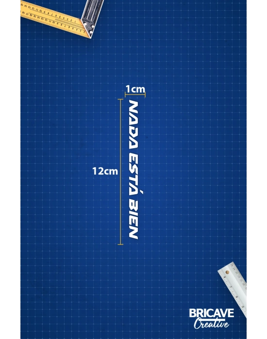 Nada Está Bien / Hiçbir Şey Yolunda Değil Yazı JDM Motosiklet Kask Etiket Sticker 12x1cm