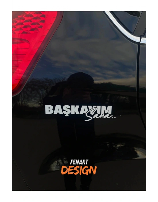 Başkayım Sana Yazı JDM Araba Motosiklet Cam Etiket Sticker 19x5CM