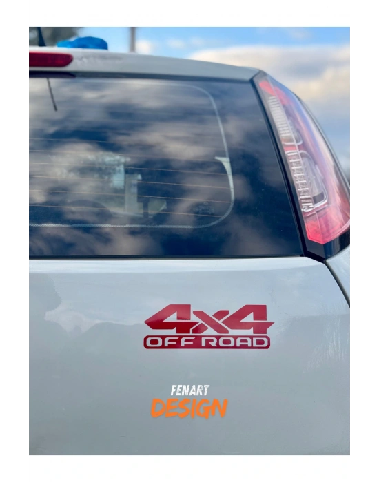 4X4 Off Road JDM Araba Motosiklet Cam Etiket Sticker 18x5 CM