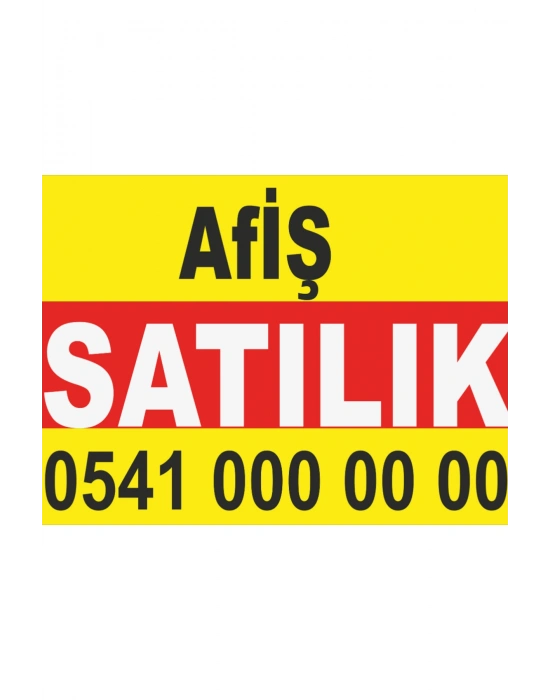 (70 Cm X 100 Cm) AFİŞ Satılık Branda - Afiş- Pankart