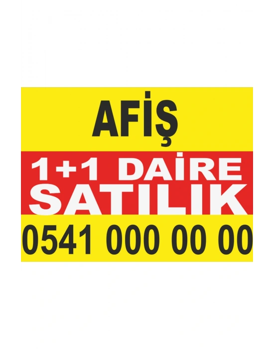 (100 Cm X 200 Cm) AFİŞ 1+1 Satılık Daire Branda - Afiş- Pankart