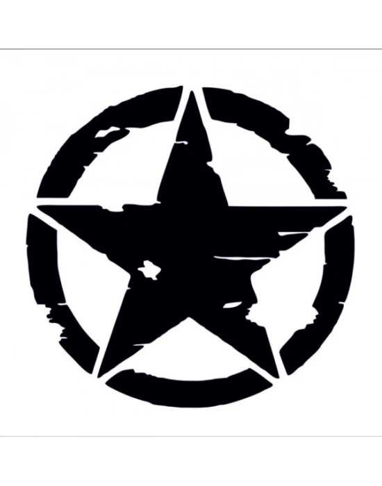 Army Star, Askeri Yıldız Off Road Sticker, 10x10 Cm, Oto Sticker,