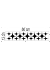 4 KÖŞE YILDIZ ARAÇ KAPLAMA SETİ ARKSESUAR STİCKER 13*60 cm