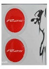 Yamaha R25 4x4 Uyumlu Ikili Koruma Takozu Damla Sticker KIRMIZI