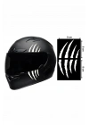 Motorsiklet Kask Pençe Beyaz Sticker 9x16 Cm