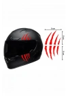 Motorsiklet Kask Pençe KIRMIZI Sticker 9x16 cm