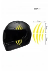 Motorsiklet Kask Pençe SARI Sticker 9x16 cm