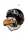 Kasklı Kartal 9x9 Cm Motorsiklet Kask Laptop Ve Oto Sticker