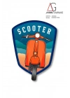 Scooter Vespa Oto Sticker, Motorsiklet, Laptop, Kask, Araba Sticker 14x11 Cm