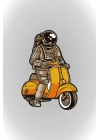 14 x 10 cm Astronot Motorcu Sticker Motor Araba Kask Laptop Sticker