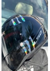 Kask için Dekoratif Hologramlı Pençe İzi Sticker Etiket 16CMx9CM (1 Adet)