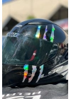 Kask için Dekoratif Hologramlı Pençe İzi Sticker Etiket 16CMx9CM (1 Adet)
