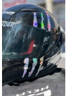 Kask için Dekoratif Hologramlı Pençe İzi Sticker Etiket 16CMx9CM (1 Adet)
