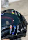 Kask için Dekoratif Hologramlı Pençe İzi Sticker Etiket 16CMx9CM (1 Adet)