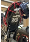 Motor için Dekoratif Sticker Hard Core Rider Beyaz (1 Adet)