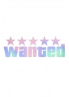 Wanted Sticker 5 Yıldız Wanted Araba Motorsiklet Uyumlu PC Leptop Sticker 30cm*10cm HOLOGRAM