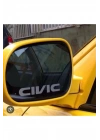 Honda Cıvıc Ayna Yazısı (GRİ) 2 Adet 8x1.2 cm