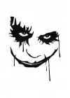 Joker Yüzü Maske 3 Sticker Araba Oto Arma Duvar Çıkartma 20 cm