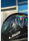 Motor-Araba-Kask için Hologramlı Renk Değiştiren Örümcek Sticker Etiket 14CMx9CM (1 Adet)
