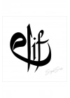 Elif Hat Sanatı 20x20 Cm Araba Duvar Wall Dekor Sticker Etiket Folyo