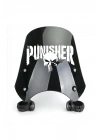 Punisher Ön Cam Sticker Motorsiklet Beyaz Sticker