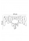 Punisher Ön Cam Sticker Motorsiklet Beyaz Sticker