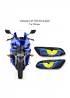 Yamaha Yzf R25 2019-2020 Kızgın Göz Sarı Yeşil Mavi Stiker Far Gözü Far Filesi