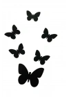 Dekoratif 45 ADET Kelebek Duvar Süsü ( 7 x 5.7 CM) folyo Duvar Dekorasyon Süsü