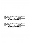 Honda Cıvıc Sticker, I Vtec Sticker Honda 26 Cm X6 Cm