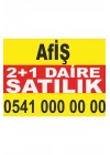 (70 Cm X 100 Cm) Sahibinden 2+1 Satılık Daire Branda - Afiş- Pankart