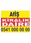 (100 Cm X 150 Cm) Sahibinden Kiralık Daire Branda - Afiş- Pankart