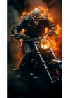 Ghost-Rider Kapı Direk Kaplama Folyosu BASKILI STİCKER Sağ-Sol 2 Adet 22*50 CM