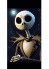 Jack Skellington Kapı Direk Kaplama Folyosu BASKILI STİCKER Sağ-Sol 2 Adet 22*50 CM