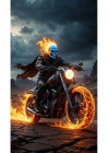 Ghost-Rider Kapı Direk Kaplama Folyosu BASKILI STİCKER Sağ-Sol 2 Adet 22*50 CM