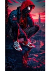 Miles Morales Kapı Direk Kaplama Folyosu BASKILI STİCKER Sağ-Sol 2 Adet 22*50 CM