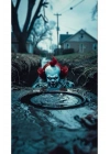 Pennywise Kapı Direk Kaplama Folyosu BASKILI STİCKER Sağ-Sol 2 Adet 22*50 CM
