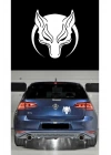 Börü Kurt Araba, Motorsiklet, Kask, Laptop Sticker 20 Cm