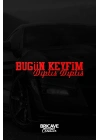 Bugün Keyfim Dıptıs Dıptıs JDM Araba-Motosiklet Cam Etiket Sticker 29x7cm