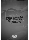 The World is Yours Motivasyon JDM Araba-Motosiklet Cam Etiket Sticker 19x9cm