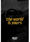 The World is Yours Motivasyon JDM Araba-Motosiklet Cam Etiket Sticker 19x9cm
