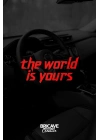 The World is Yours Motivasyon JDM Araba-Motosiklet Cam Etiket Sticker 19x9cm