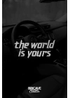 The World is Yours Motivasyon JDM Araba-Motosiklet Cam Etiket Sticker 19x9cm