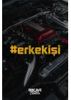 Erkek İşi Yazı JDM Araba-Motosiklet Cam Etiket Sticker 20x4,4cm